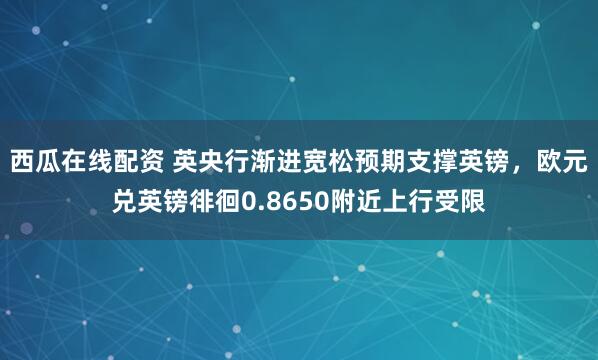 西瓜在线配资 英央行渐进宽松预期支撑英镑,欧元兑英镑徘徊0.8650附近上行受限
